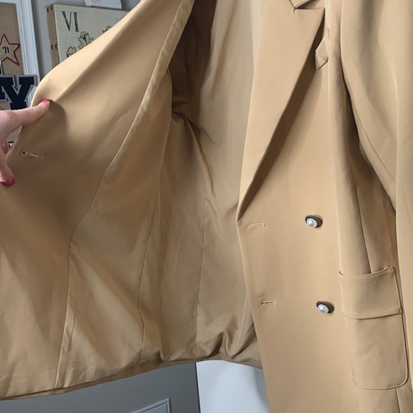 Sister Jane Harlow Double-Breasted Neutral Tan Blazer Coat Jacket size Small - Picture 15 of 16